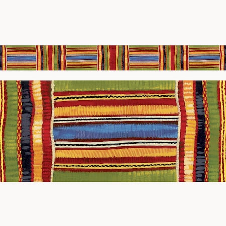 Trend Enterprises Kente Cloth Bolder Borders, 35.75ft Per Pack, PK6 T85092